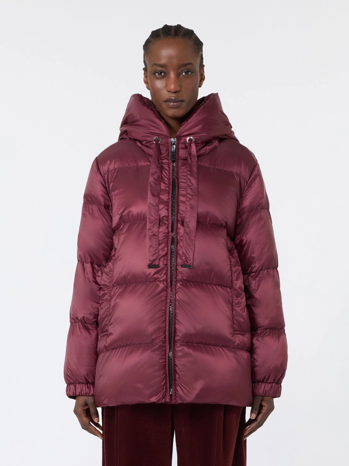 'S Max Mara The Cube piumino in tela antigoccia bordeaux SEIA