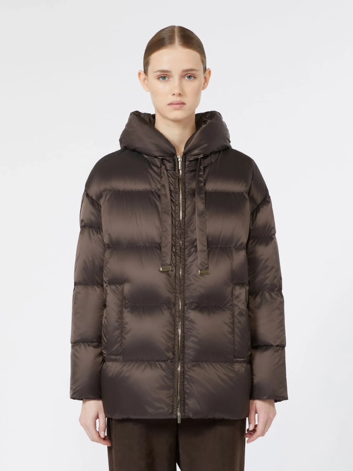 'S Max Mara The Cube imbottito corto ampio marrone MTCNERINE