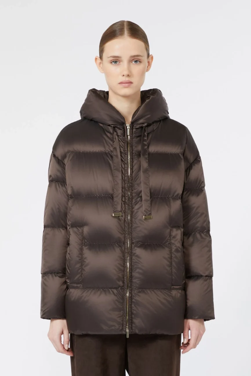 'S Max Mara The Cube imbottito corto ampio marrone MTCNERINE
