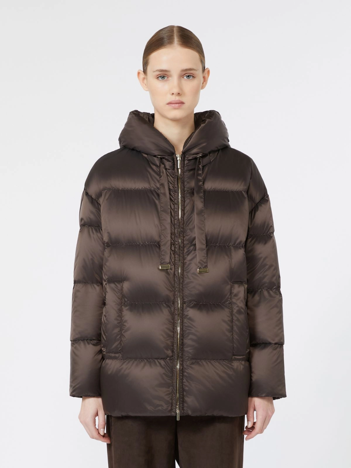 'S Max Mara The Cube imbottito corto ampio marrone MTCNERINE