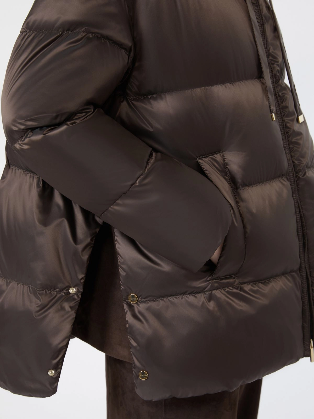 'S Max Mara The Cube imbottito corto ampio marrone MTCNERINE - immagine 2