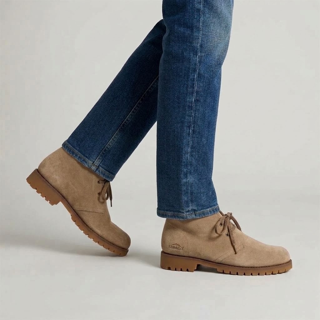 Sebago uomo polacchino scamosciato con carrarmato beige DOBBY LUG
