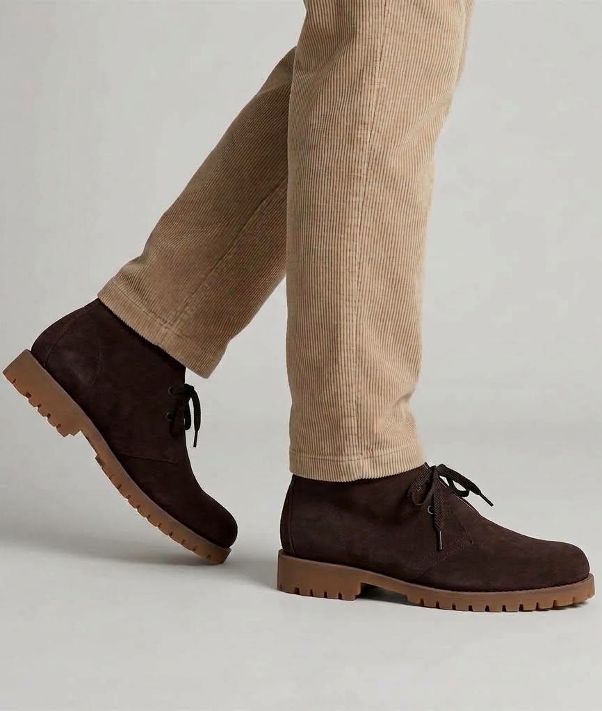 Sebago uomo polacchino scamosciato con carrarmato marrone DOBBY LUG