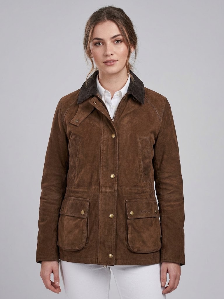 The Jackie Leathers giacca in pelle burned suede marrone whisky BELVOIR
