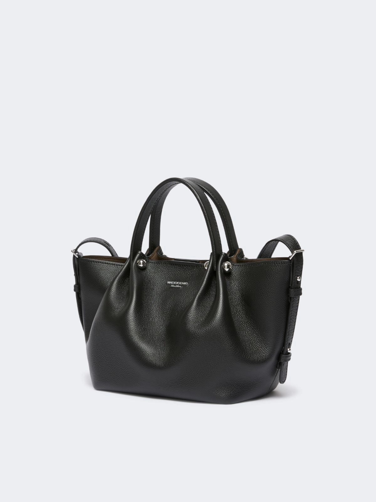 Weekend Max Mara borsa tote piccola in pelle nera WKADRITTO - immagine 4