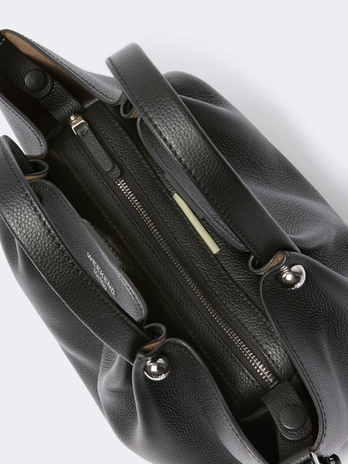 Weekend Max Mara borsa tote piccola in pelle nera WKADRITTO - immagine 6