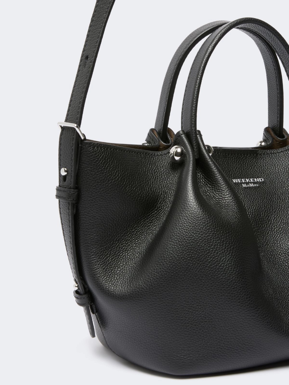 Weekend Max Mara borsa tote piccola in pelle nera WKADRITTO - immagine 5