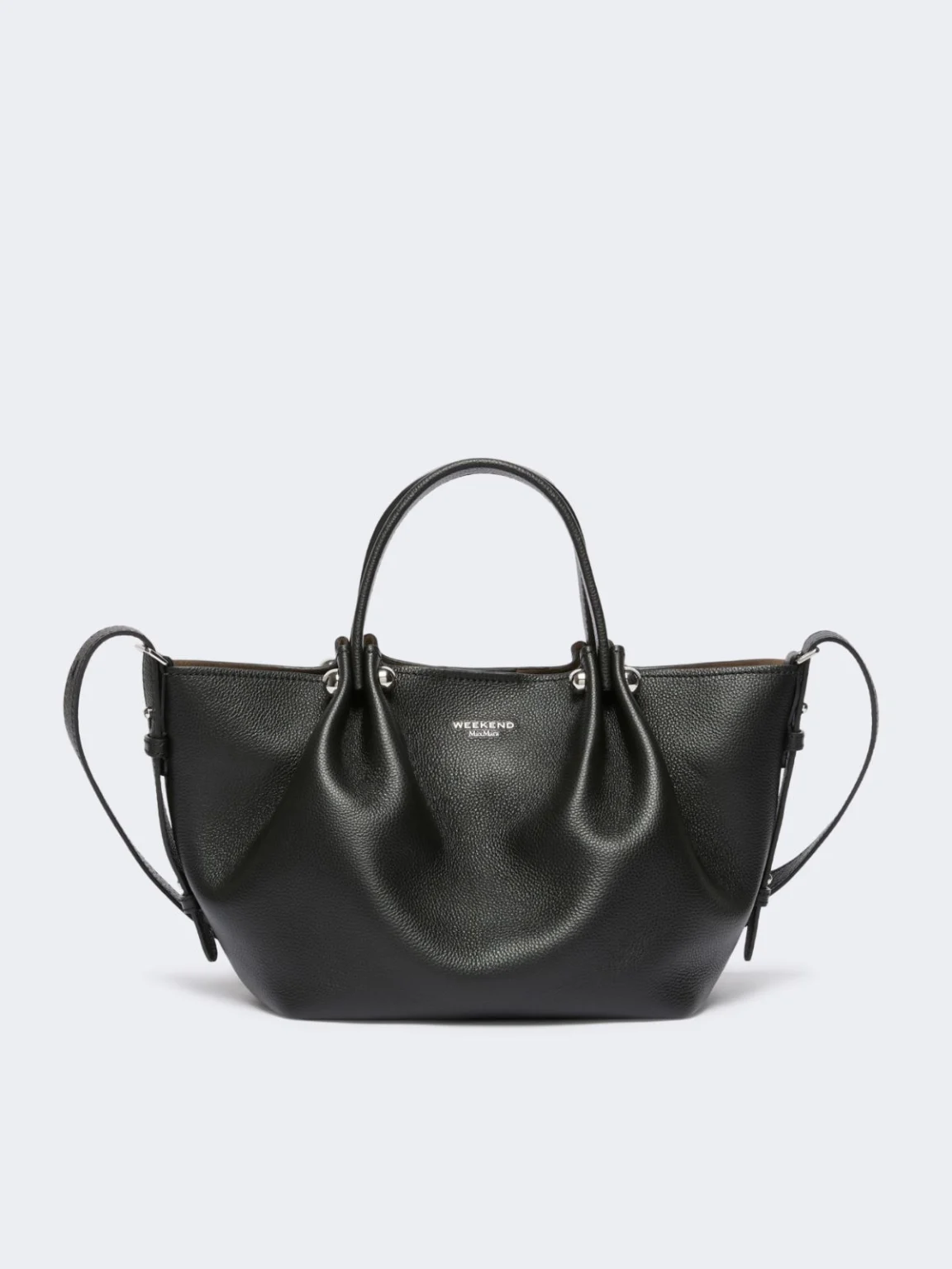 Weekend Max Mara borsa tote piccola in pelle nera WKADRITTO