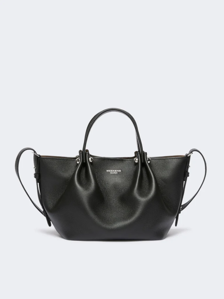 Weekend Max Mara borsa tote piccola in pelle nera WKADRITTO