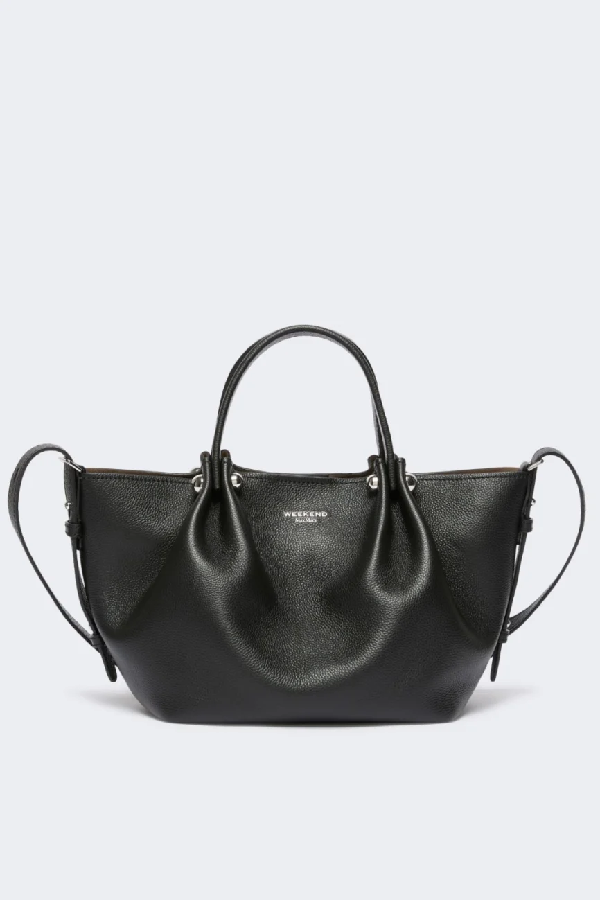Weekend Max Mara borsa tote piccola in pelle nera WKADRITTO