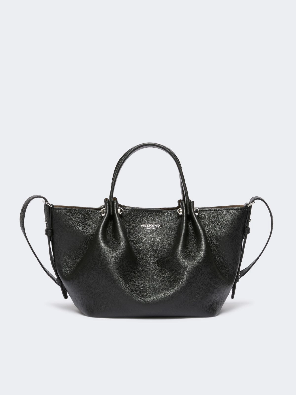 Weekend Max Mara borsa tote piccola in pelle nera WKADRITTO