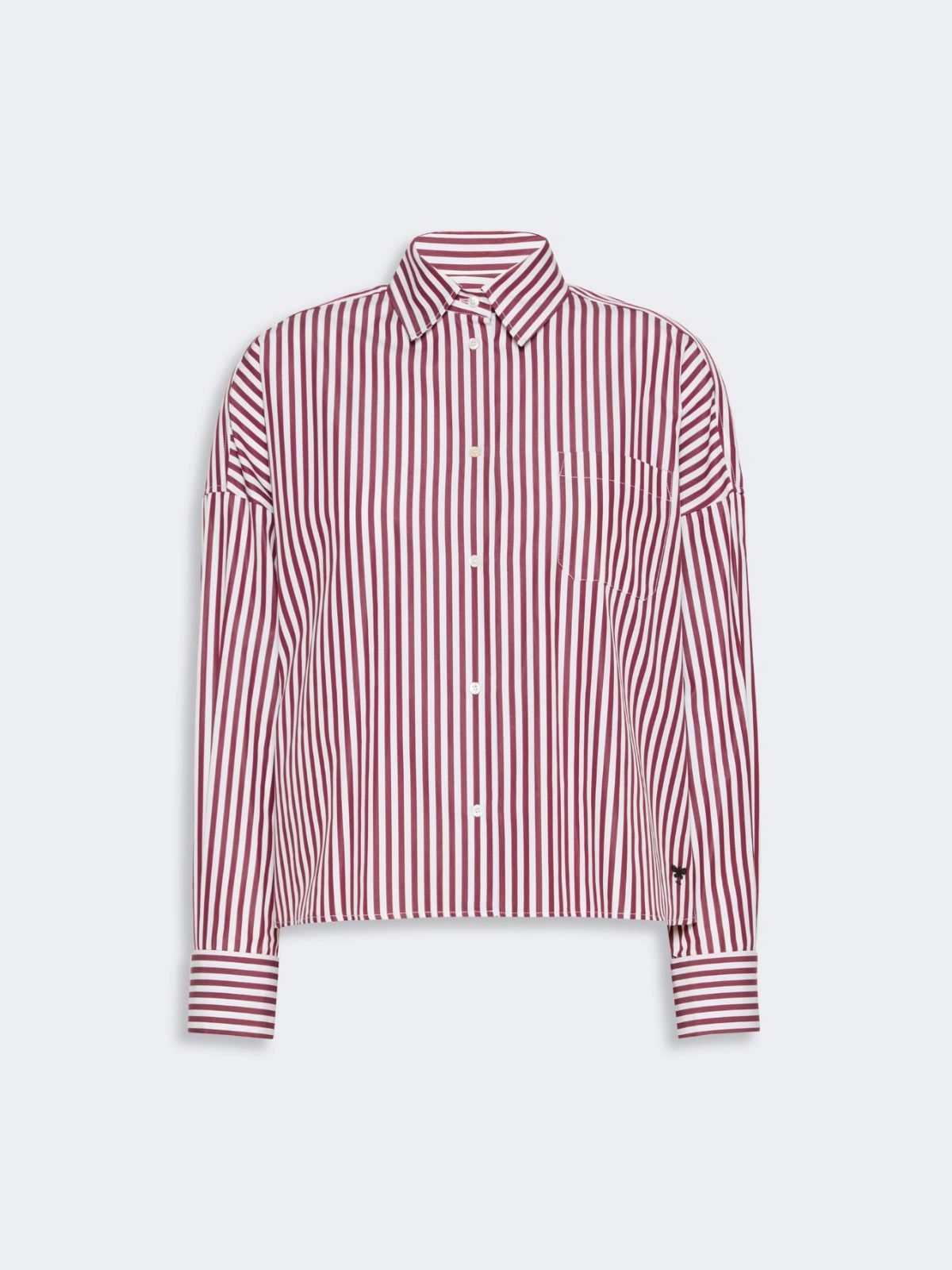 Weekend Max Mara camicia cropped a righe bordeaux WKDOVATTA - immagine 4