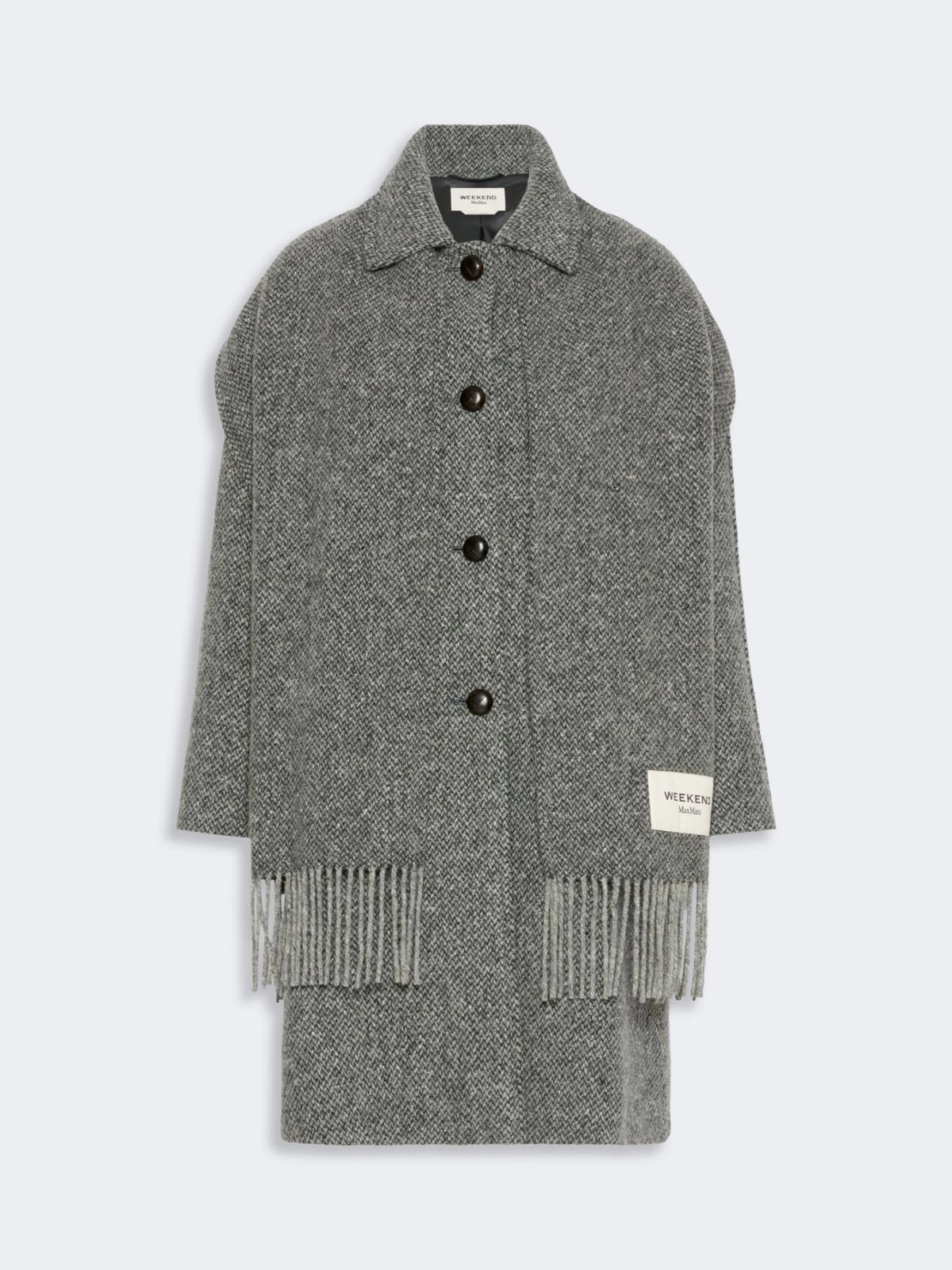 Weekend Max Mara cappotto in tweed grigio antracite WKDLATINO - immagine 5
