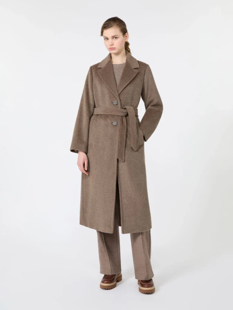 Weekend Max Mara cappotto lungo orsetto marron glacè WKDBRONTE