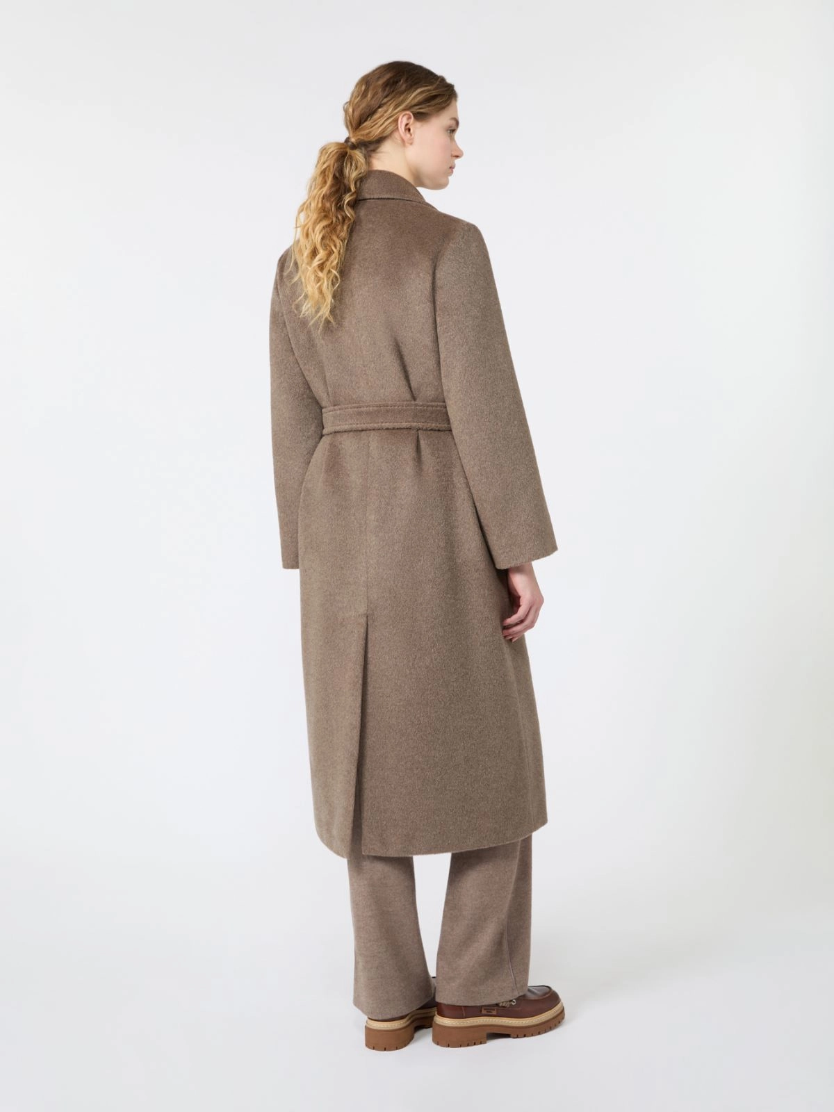 Weekend Max Mara cappotto lungo orsetto marron glacè WKDBRONTE - immagine 3