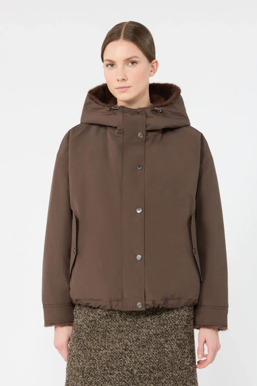 Weekend Max Mara giaccone reversibile antigoccia marrone WKDZANNA