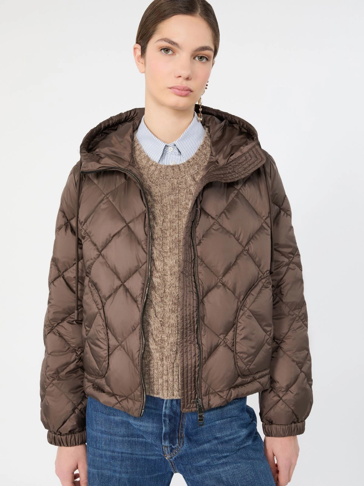 Weekend Max Mara giacca imbottita marrone castagna WKDERIS - immagine 2