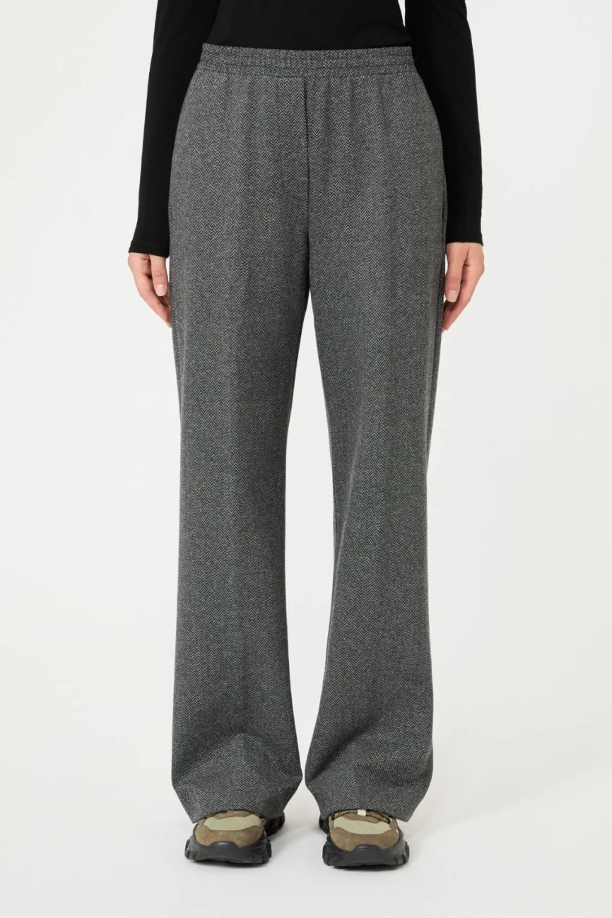 Weekend Max Mara pantalone in jersey lana grigio WKDEDITTA