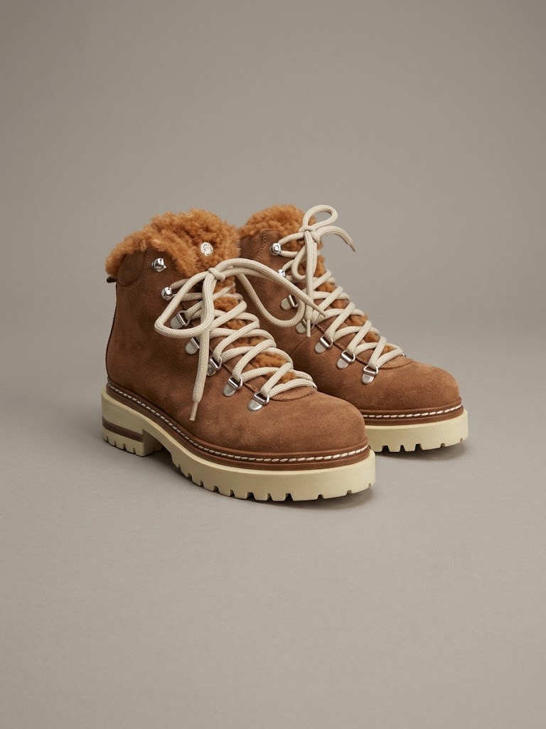 Alpen Boots donna scarpa pedula in nabuk nocciola con interno in montone BRAIES - immagine 4