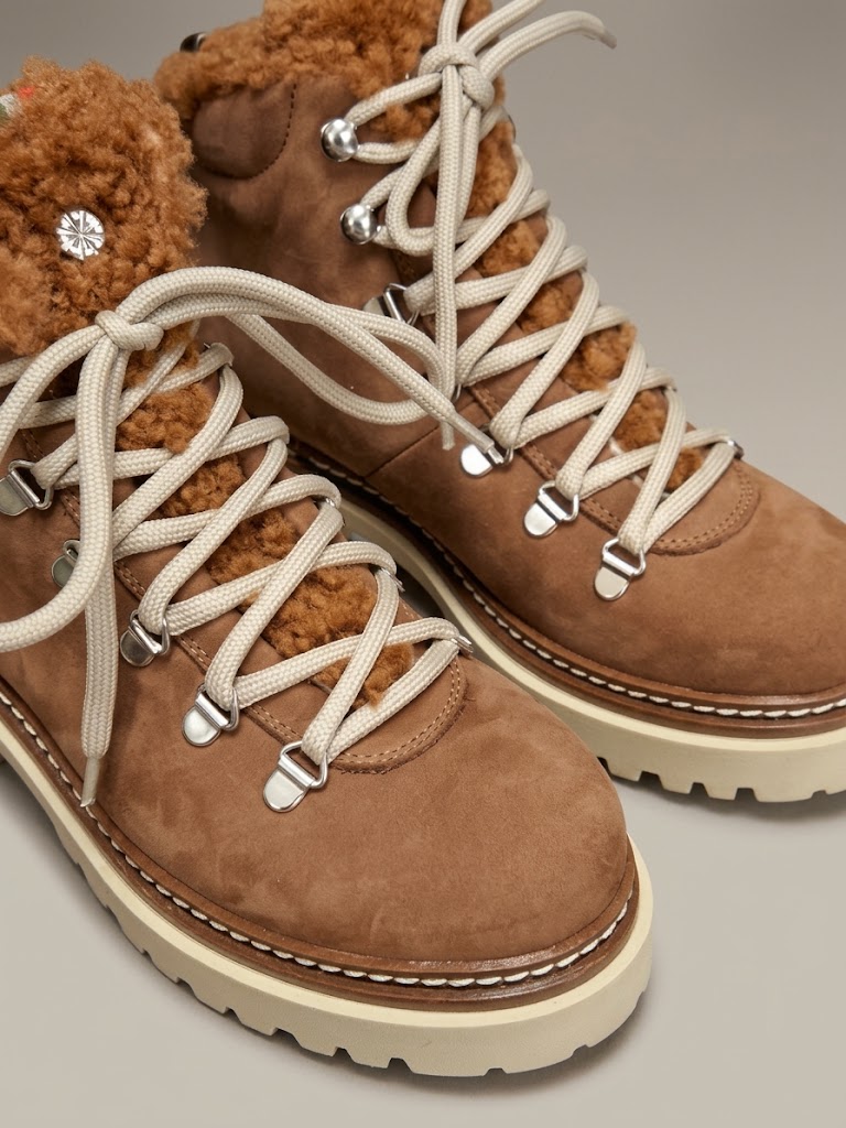 Alpen Boots donna scarpa pedula in nabuk nocciola con interno in montone BRAIES - immagine 2