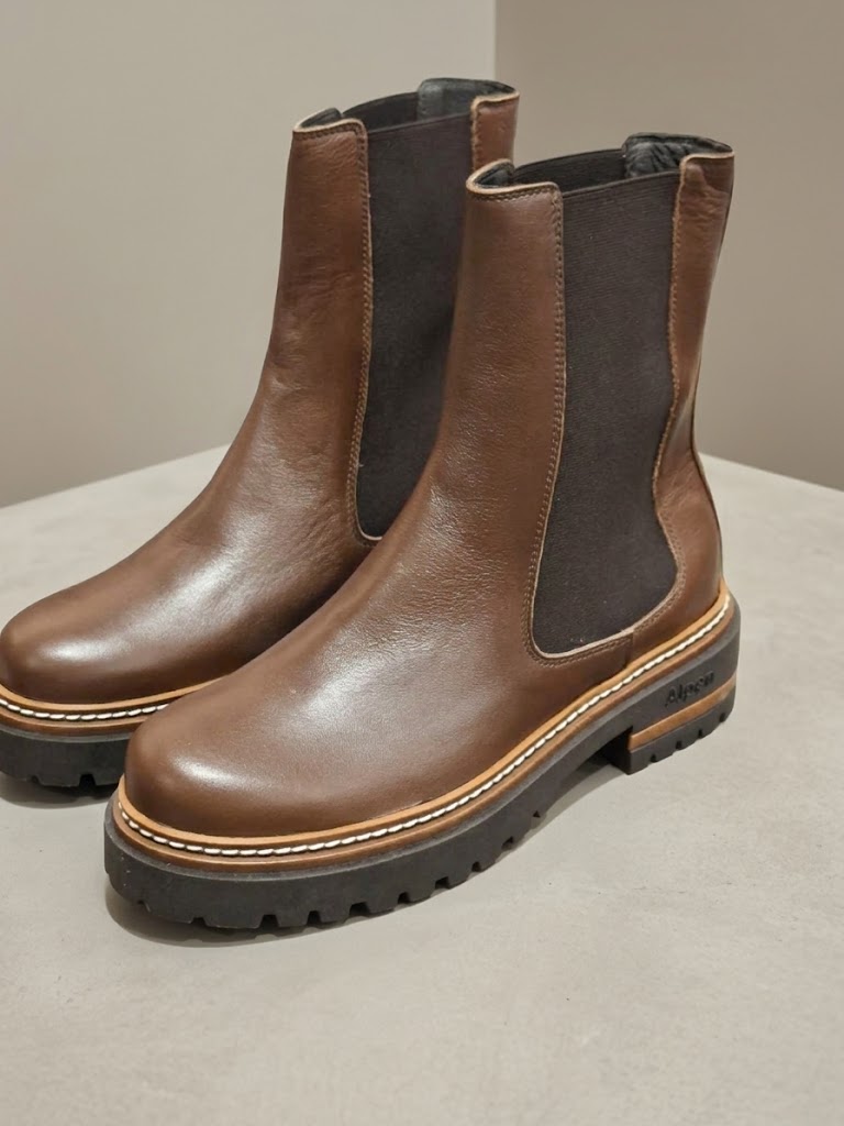 Alpen Boots donna polacchino chelsea in pelle marrone GINEVRA - immagine 2
