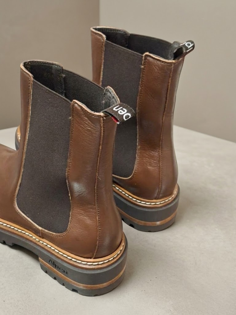 Alpen Boots donna polacchino chelsea in pelle marrone GINEVRA - immagine 3