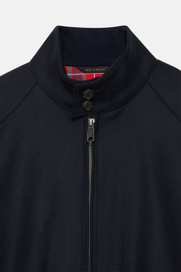 Baracuta giubbotto uomo Harrington G9 melton lana e cashmere blu - immagine 4
