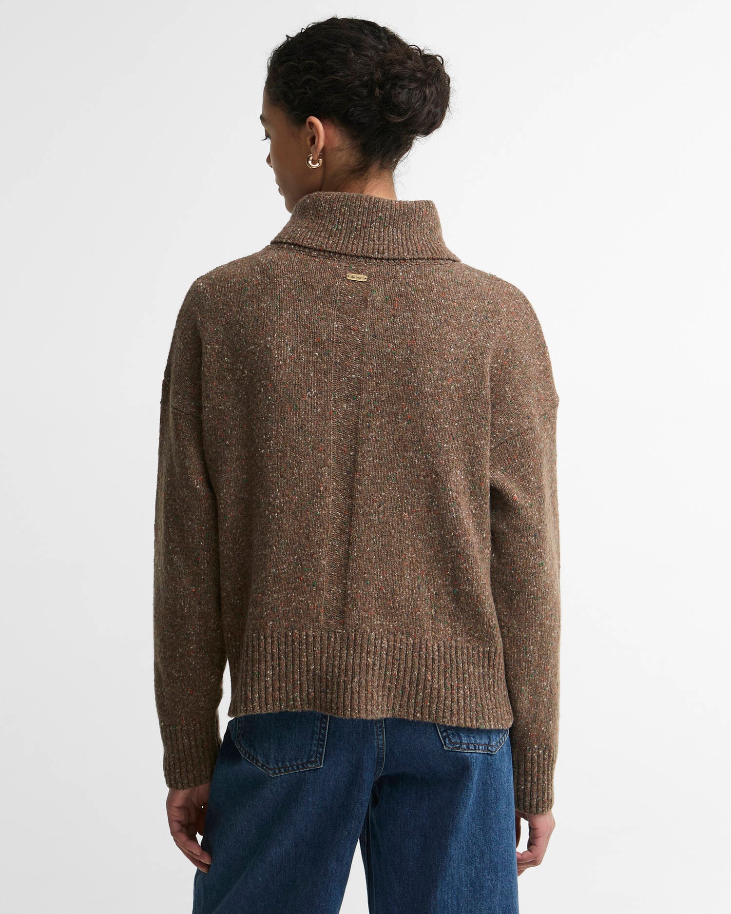 Barbour donna maglia donegal mezza zip beige LAVENSDALE - immagine 3