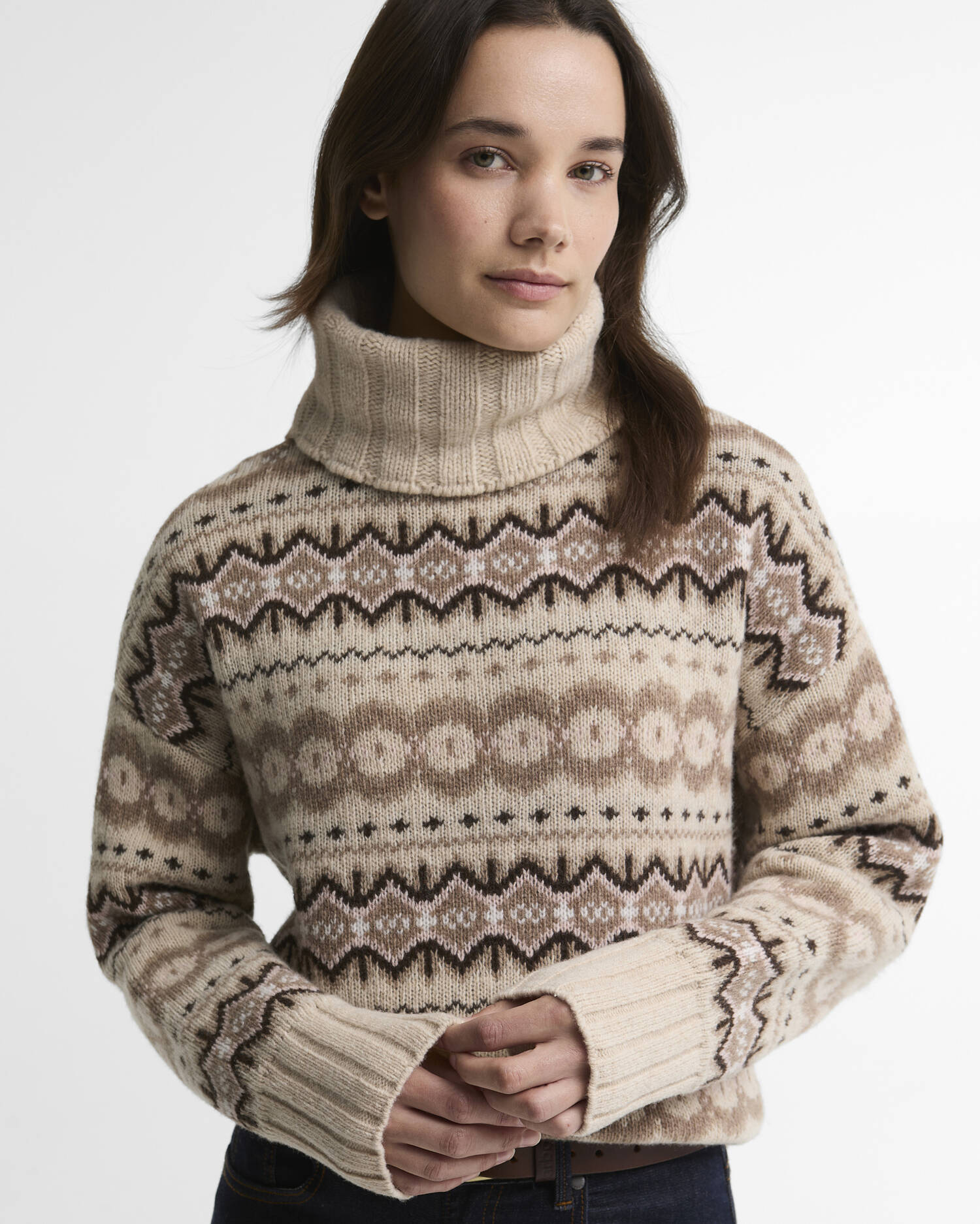Barbour donna maglia dolcevita motivo Fair Isle HELEN - immagine 2