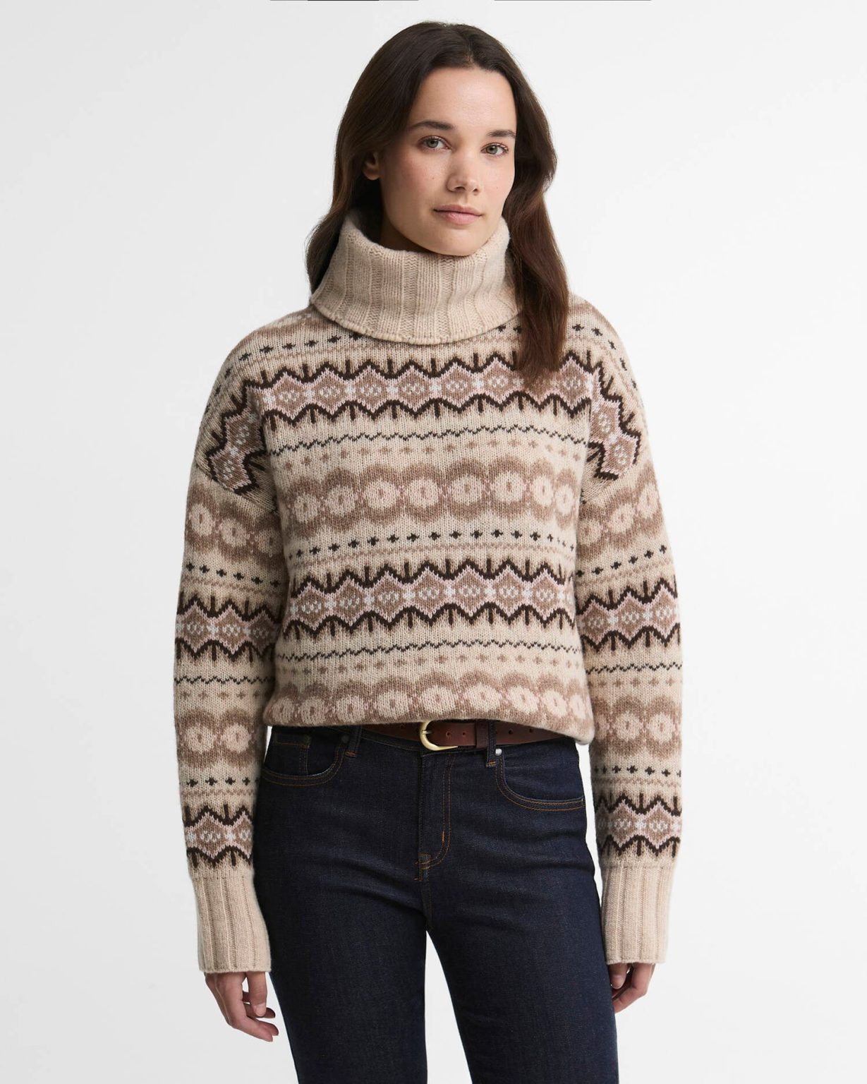Barbour donna maglia dolcevita motivo Fair Isle HELEN