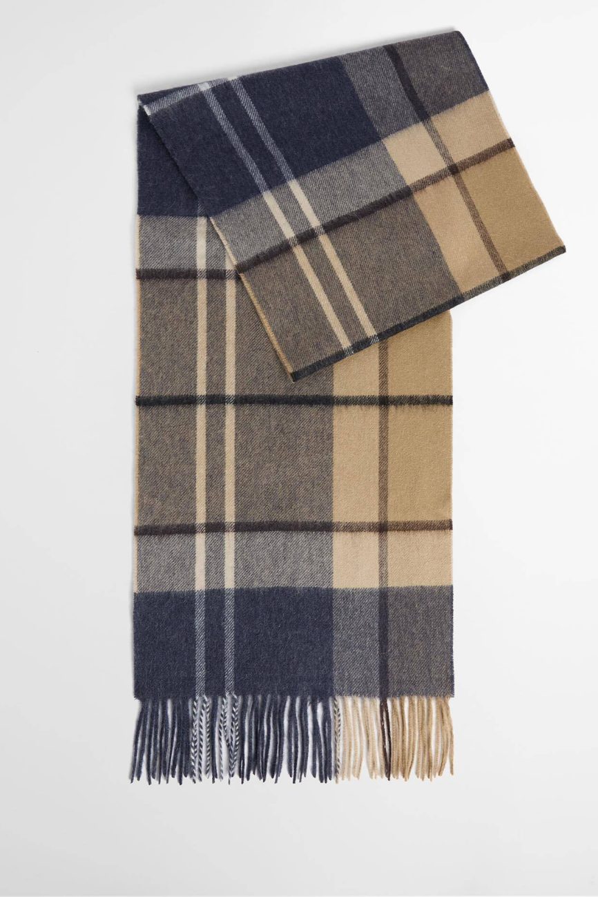 Barbour sciarpa tartan in lana e cashmere CARRBRIDGE