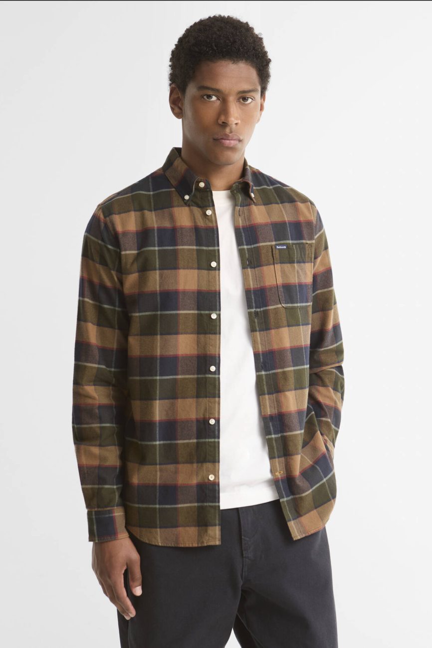 Barbour uomo camicia button down a quadri VALLEY