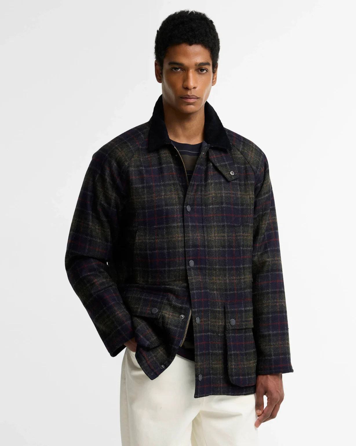 Barbour uomo giacca in lana tartan BEDALE