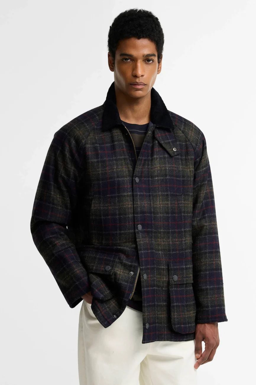 Barbour uomo giacca in lana tartan BEDALE