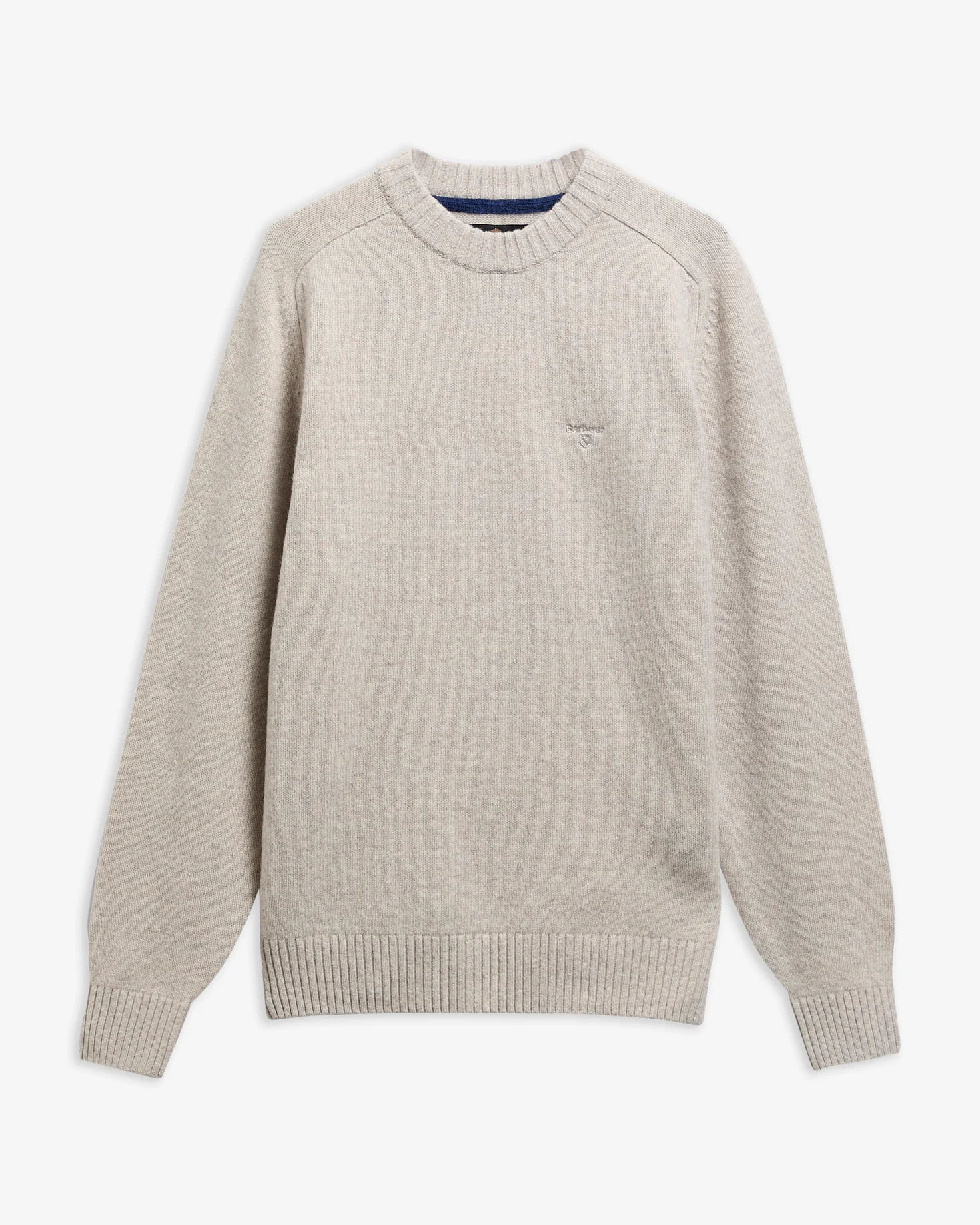 Barbour uomo maglia girocollo in lambswool bianco panna NEWTOWN - immagine 4