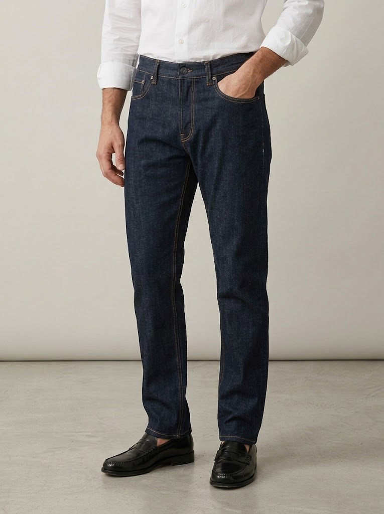Berselli dal 1937 jeans con bottoni blu scuro LONDON