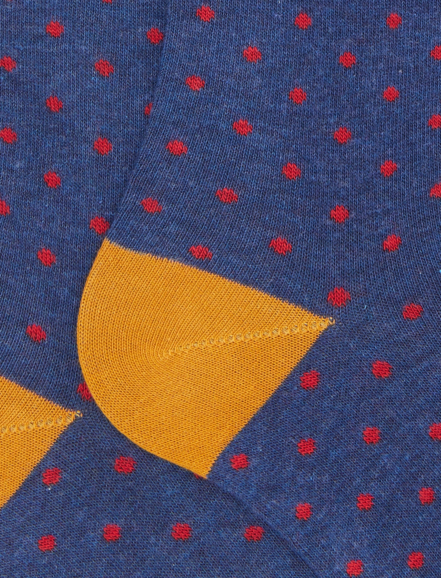 Gallo uomo calze lunghe a pois jeans mattone 103013 - immagine 2