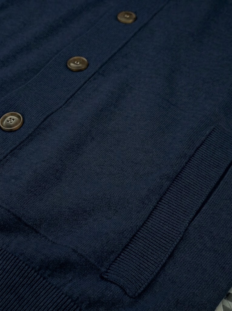 Filippo De Laurentiis maglia cardigan in lana e cashmere blu navy - immagine 3