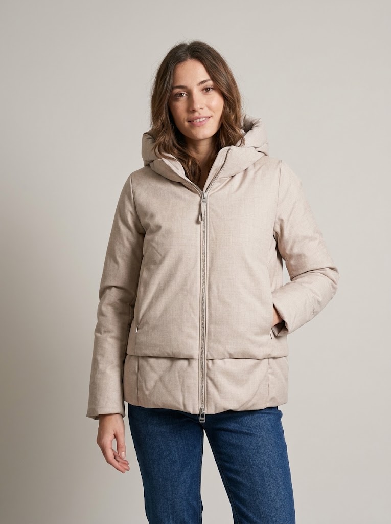 Homeward donna giubbotto il lana tecnica beige BANKI