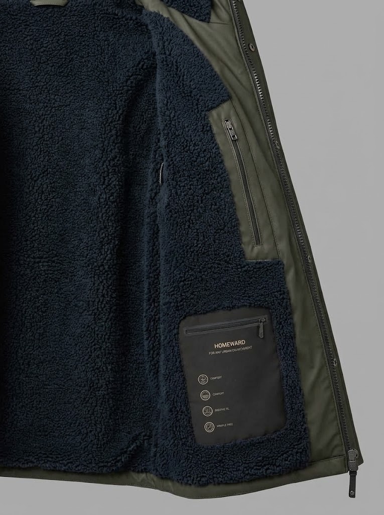 Homeward uomo parka gommato verde oliva scuro PORTSMOUTH - immagine 3