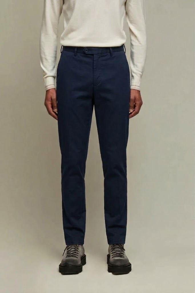 L.B.M. 1911 pantaloni in cotone elasticizzato blu ELTON