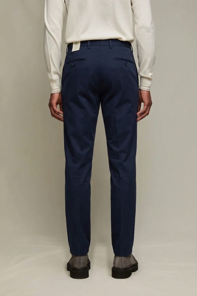 L.B.M. 1911 pantaloni in cotone elasticizzato blu ELTON - immagine 3