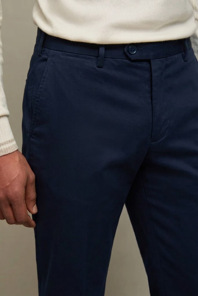L.B.M. 1911 pantaloni in cotone elasticizzato blu ELTON - immagine 4