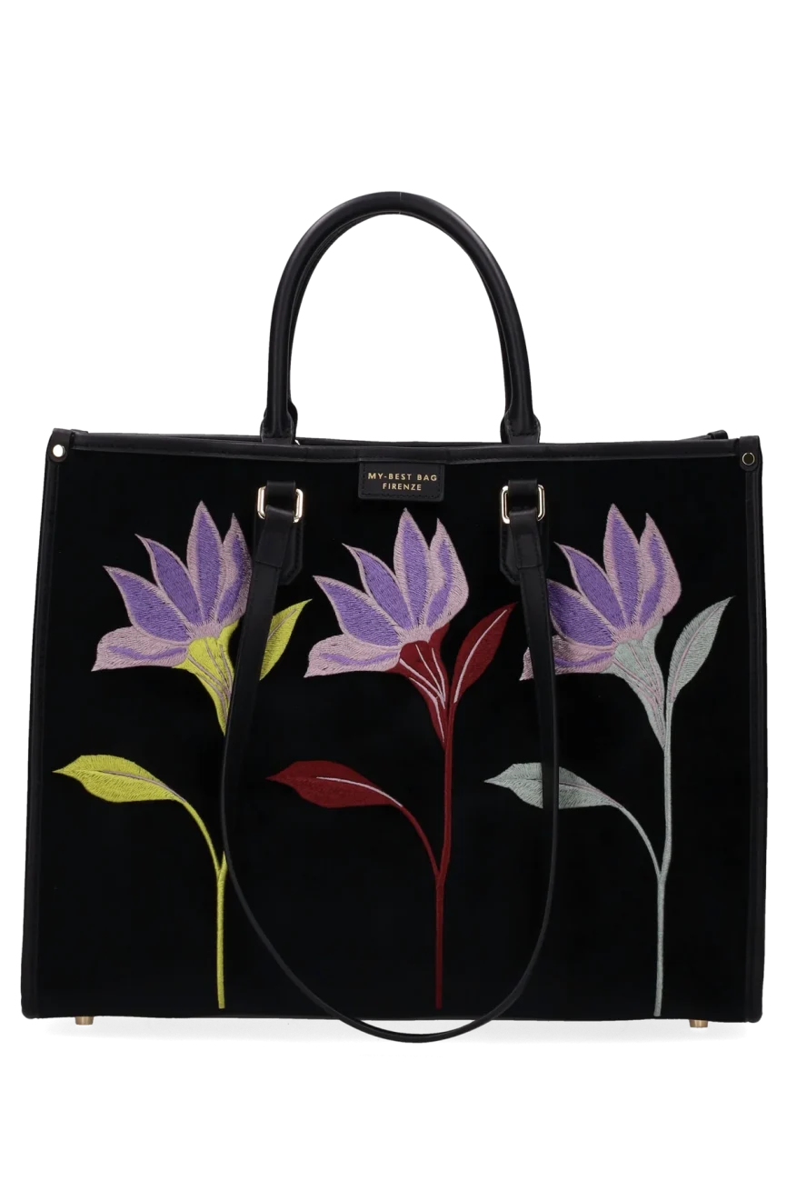 My Best Bag borsa tote in tessuto nera ATENA ESSENCE