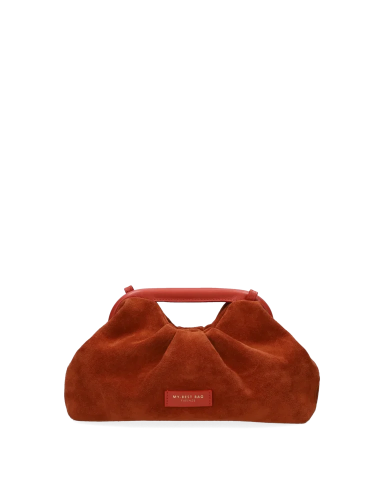 My Best Bag borsa a mano in pelle scamosciata arancio JANINE SUEDE small