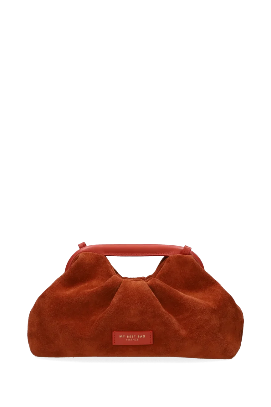 My Best Bag borsa a mano in pelle scamosciata arancio JANINE SUEDE small