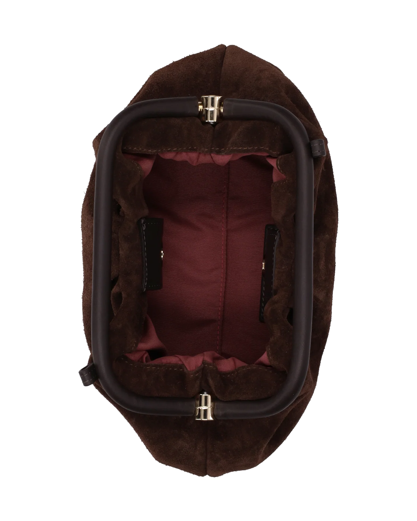 My Best Bag borsa a mano in pelle scamosciata marrone scuro JANINE SUEDE small - immagine 3