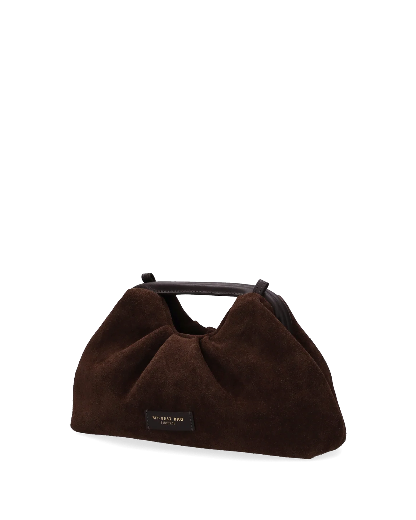 My Best Bag borsa a mano in pelle scamosciata marrone scuro JANINE SUEDE small - immagine 4