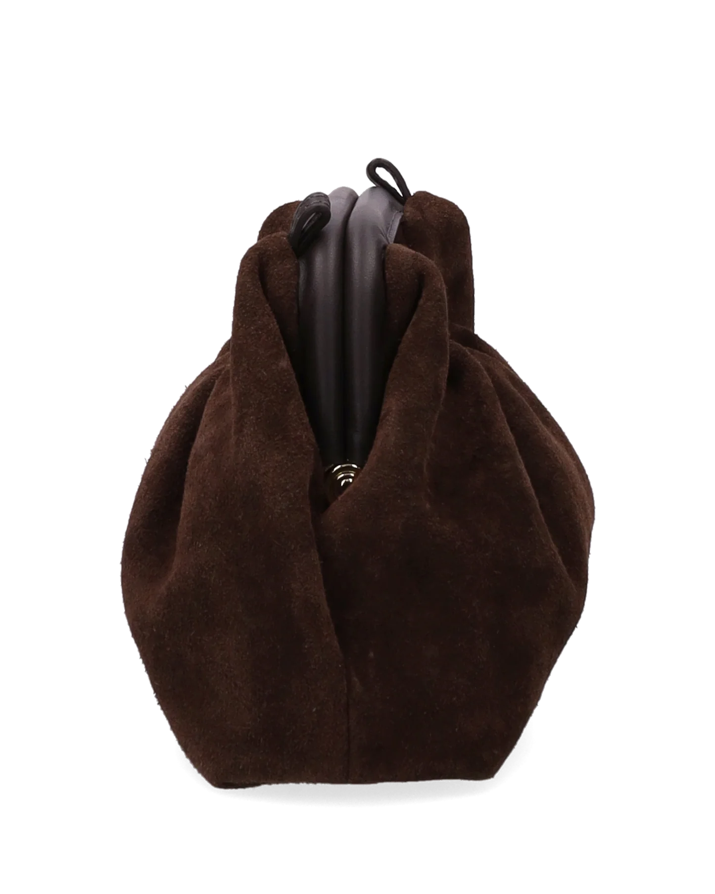 My Best Bag borsa a mano in pelle scamosciata marrone scuro JANINE SUEDE small - immagine 5