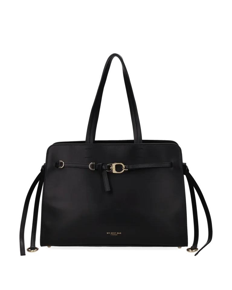 My Best Bag borsa a spalla in nappa nera DEMETRA BIG